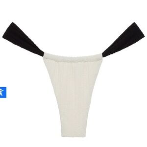 Montce Cream Terry Rib Binded Sandra Bikini Bottom Sz Medium NWT